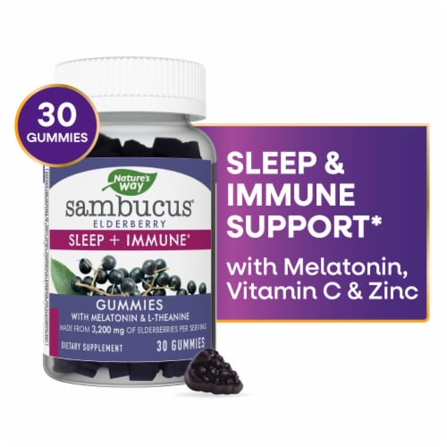 Nature's Way® Sambucus™ Sleep + Immune Gummies Perspective: front