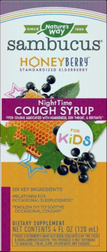 Nature's Way® Sambucus Honey Berry Kids' Nighttime Cough Syrup Perspective: front