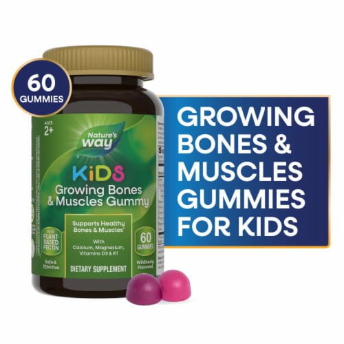 Nature's Way® Kids Growing Bones & Muscles Vitamin Gummies Perspective: front
