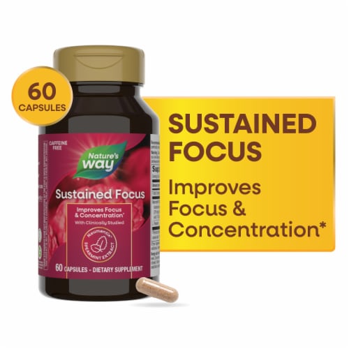 Nature's Way® Sustained Focus Dietary Supplement Perspective: front