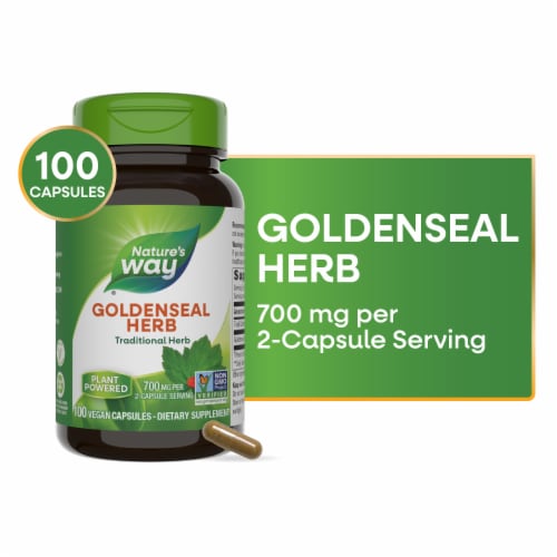 Nature's Way® Goldenseal Herb Capsules Perspective: front