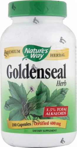 Nature's Way Goldenseal Herb Capsules 400mg Perspective: front