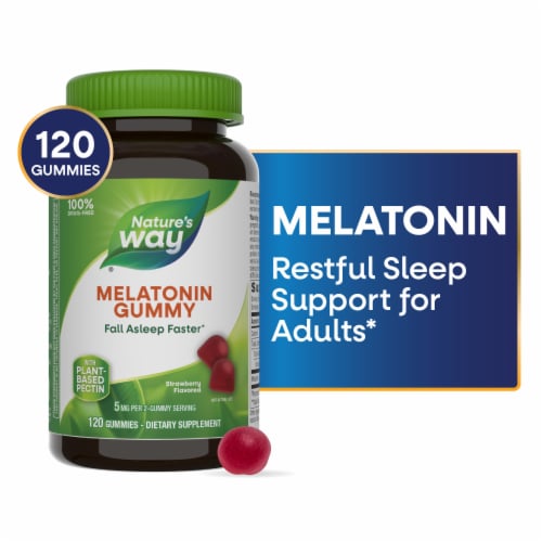 Nature's Way Strawberry Melatonin Gummies Perspective: front