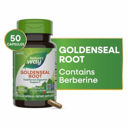 Nature's Way Goldenseal Root Capsules Perspective: front