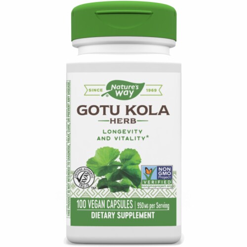 Nature's Way Gotu Kola Capsules 475 mg Perspective: front