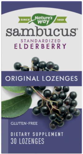 Nature's Way Sambucus Elderberry Lozenges Perspective: front