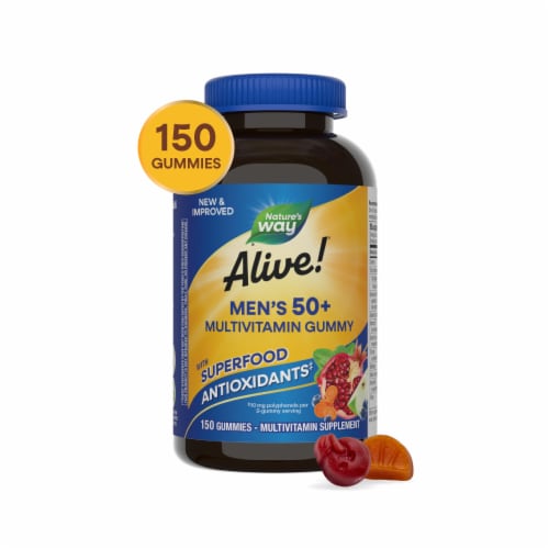 Nature's Way Alive!® Men's 50+ Gummy Multivitamin Perspective: front
