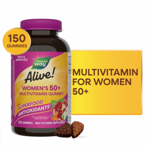 Nature's Way Alive!® Women's 50+ Gummy Multivitamin Perspective: front