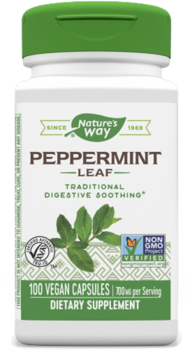 Nature's Way® Peppermint Leaves Capsules 400 mg Perspective: front