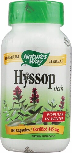 Nature's Way Hyssop Herb Capsules 445mg Perspective: front