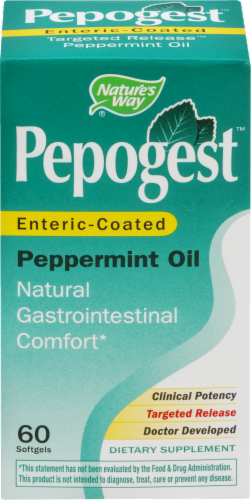 Nature's Way Pepogest Peppermint Oil Softgels Perspective: front