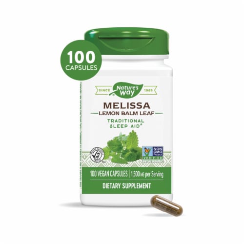 Nature's Way® Melissa Leaves Capsules 500mg Perspective: front