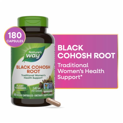 Nature's Way® Black Cohosh Root 540mg Capsules Perspective: front