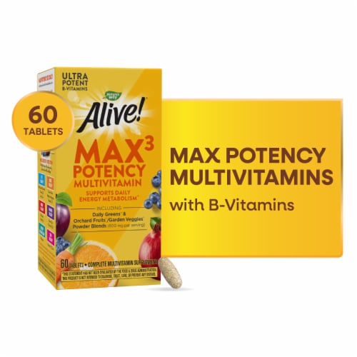 Nature's Way Alive! Max 3 Daily Max Potency Tablets Perspective: front
