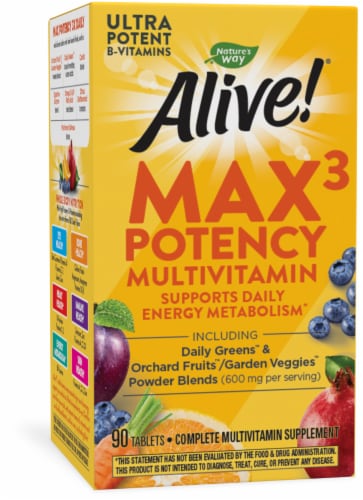 Nature's Way Alive! Whole Food Energizer Multi-Vitamin Tablets Perspective: front