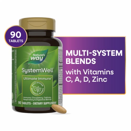 Nature's Way System Well Ultimate Immunity Supplement Tablets Perspective: front