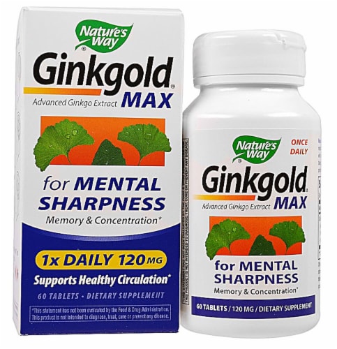 Nature's Way Ginkgold® Max Tablets 120mg Perspective: front