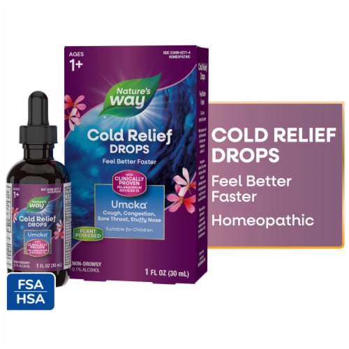 Nature's Way® Umcka® Cold Care Alcohol Free Drops Perspective: front