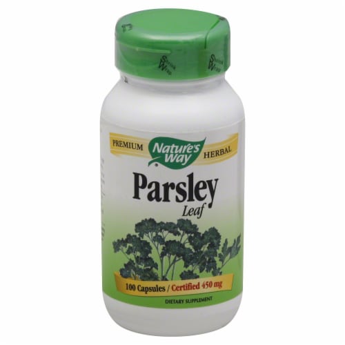 Nature's Way Parsley Leaf Capsules 450mg Perspective: front
