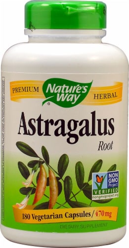 Nature's Way Astragalus Root Capsules 470mg Perspective: front