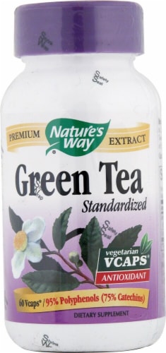 Nature's Way Green Tea Standardized Extract Capsules Perspective: front