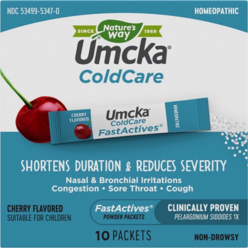Nature's Way Umcka FastActives Cherry Powder Packets Perspective: front