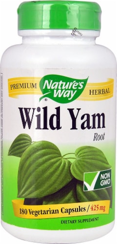 Nature's Way Wild Yam Root 425 mg Vegetarian Capsules Perspective: front