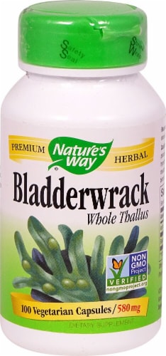 Nature's Way Bladderwrack Vegetarian Capsules Perspective: front