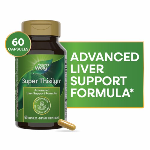 Nature's Way Super Thisilyn Advanced Liver Support Formula with Milk Thistle Extract Capsules Perspective: front