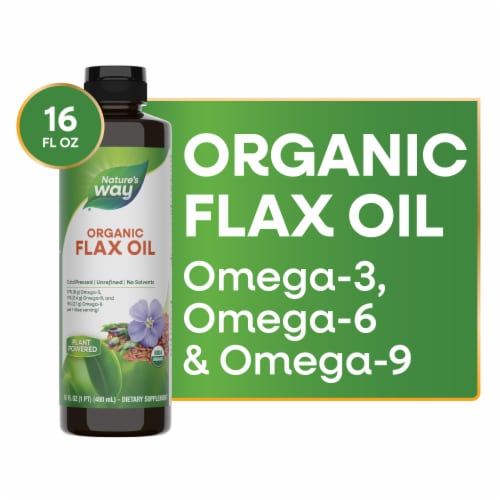 Nature's Way Organic Flax Oil Perspective: front