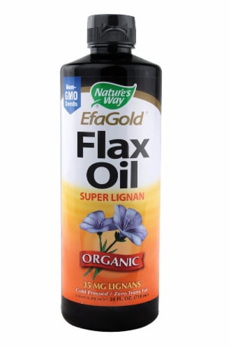 Nature's Way  Organic Flax Oil 35 mg Lignans Perspective: front