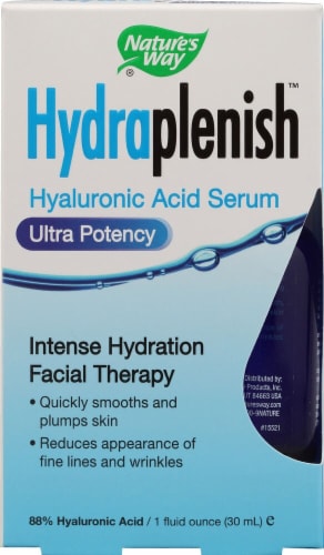 Nature's Way  Hydraplenish Hyaluronic Acid Serum Ultra Potency Perspective: front