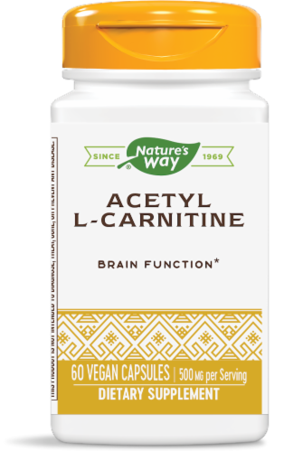 Nature's Way Acetyl L-Carnitine 500 mg Vcaps Perspective: front