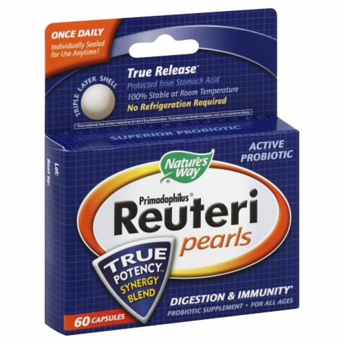 Nature's Way Primadophilus Reuteri Pearls Capsules Perspective: front