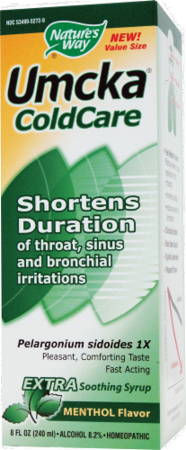 Nature's Way Umcka Cold Care Menthol Flavor Syrup Perspective: front