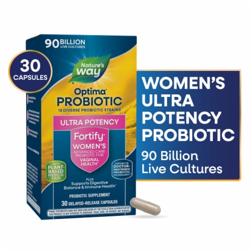 Nature's Way® Fortify® Optima® Women's Advanced Care 90 Billion Probiotic Capsules Perspective: front