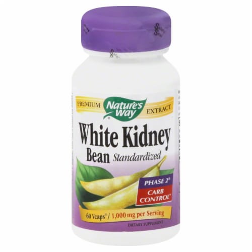 Nature's Way White Kidney Bean Standardized Phase 2 Carb Control Vcaps Perspective: front
