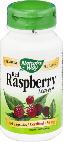 Nature's Way Red Raspberry Leaves Capsules Perspective: front