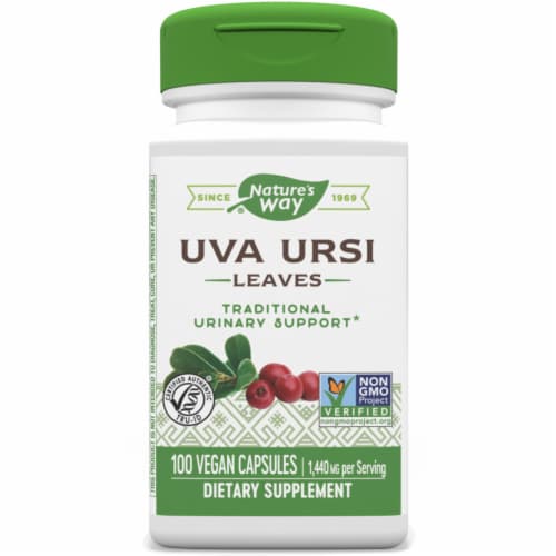 Nature's Way® Uva Ursi Leaves Capsules 480mg Perspective: front