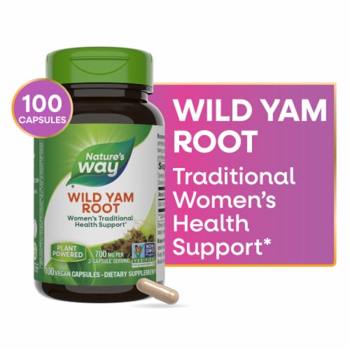 Nature's Way® Wild Yam Root Capsules 850 mg Perspective: front