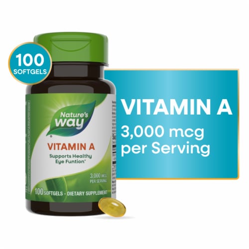 Nature's Way Vitamin A Softgels 10000IU Perspective: front