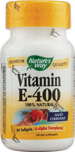 Nature's Way Vitamin E-400 Softgels Perspective: front