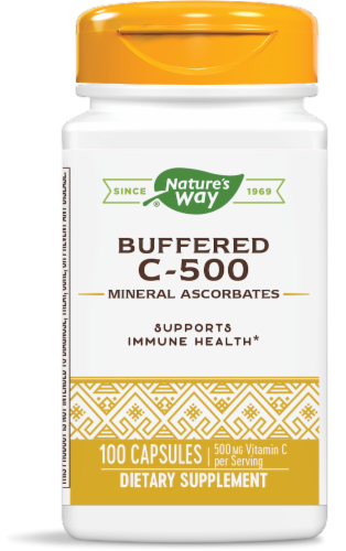 Nature's Way® Buffered C-500 Mineral Ascorbate Capsules Perspective: front