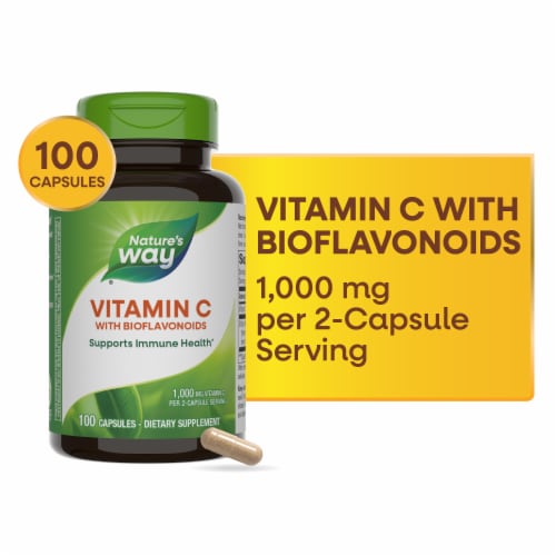 Nature's Way® Vitamin C Bioflavonoids Dietary Supplement Capsules Perspective: front