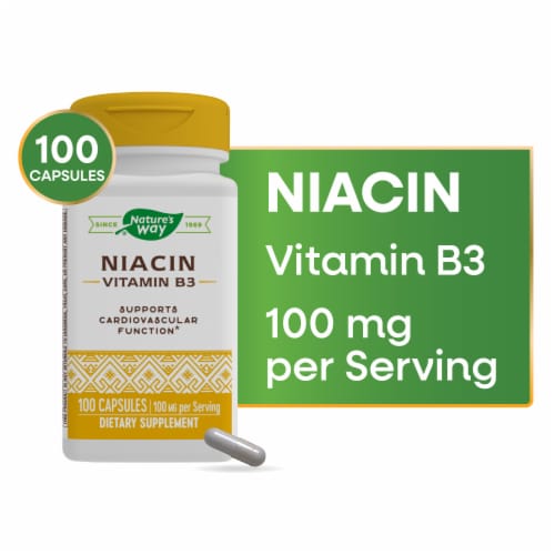 Nature's Way® Niacin Vitamin B3 Capsules, 100 ct - Kroger