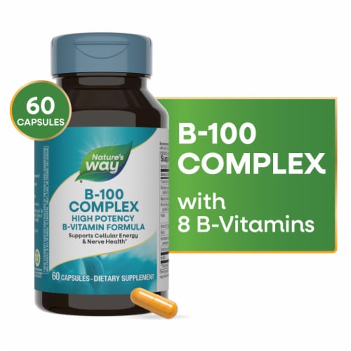 Nature's Way B-100 Complex Capsules Perspective: front