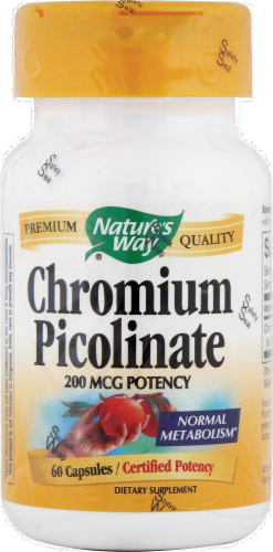 Nature's Way Chromium Picolinate 200 mg Capsules Perspective: front