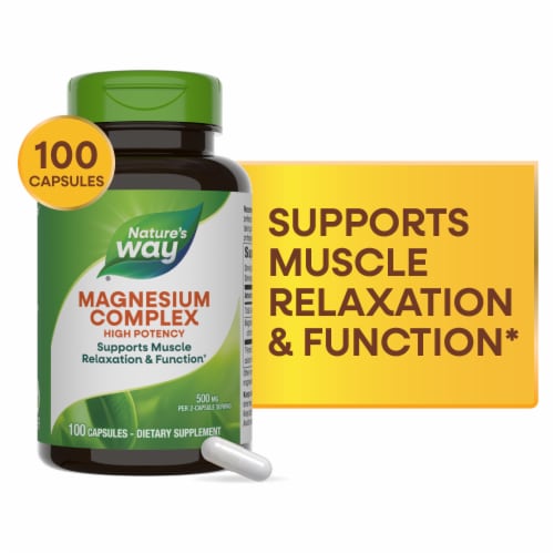 Nature's Way® Magnesium Complex Dietary Supplement Capsules Perspective: front