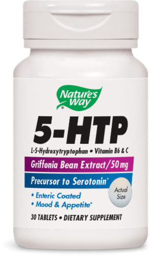 Nature's Way® 5-HTP Tablets 50 mg Perspective: front