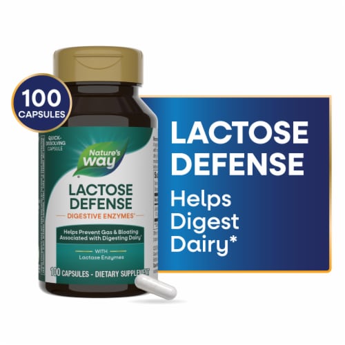 Nature's Way® Lactase Enzyme Formula Capsules Perspective: front